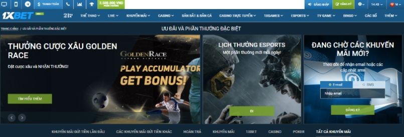 Phần quà hấp dẫn của 1xBET