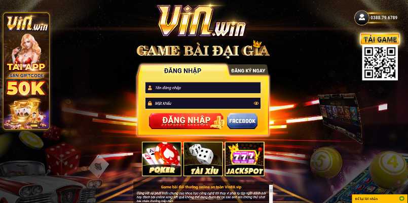 Vinwin cũng đầu tư một kho game với đầy đủ nội dung rất hấp dẫn người chơi.